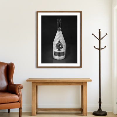 AUTO-MOCKUP ROOM | Silver Ace Bottle Wall Art