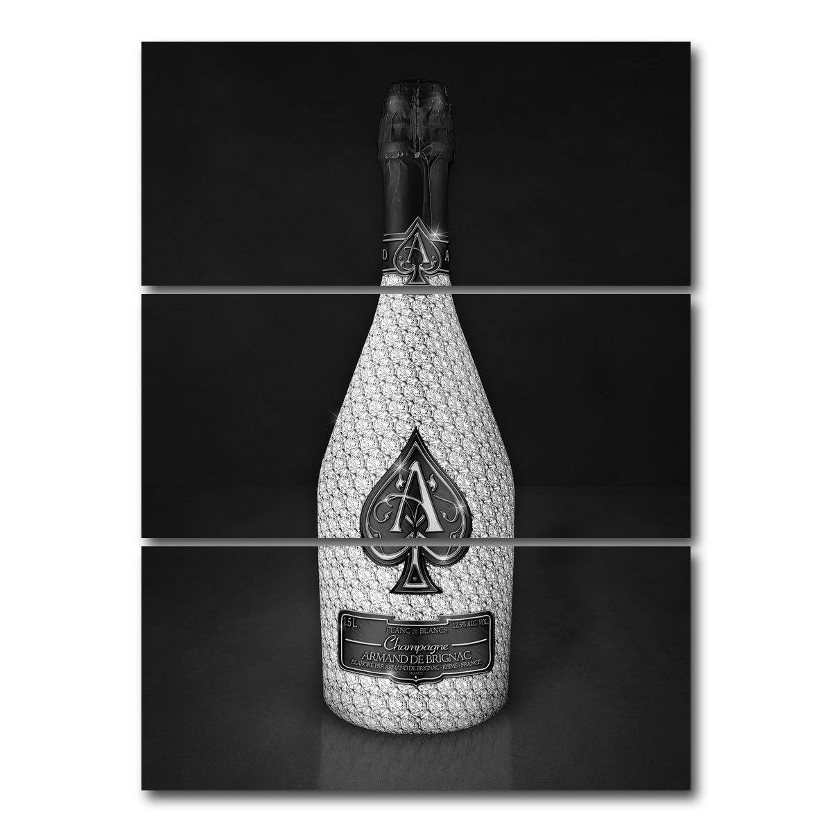 AUTO-MOCKUP WHITE | Silver Ace bottle | 3 Piece | Gallery Wrap Canvas | group=8x18_stacked