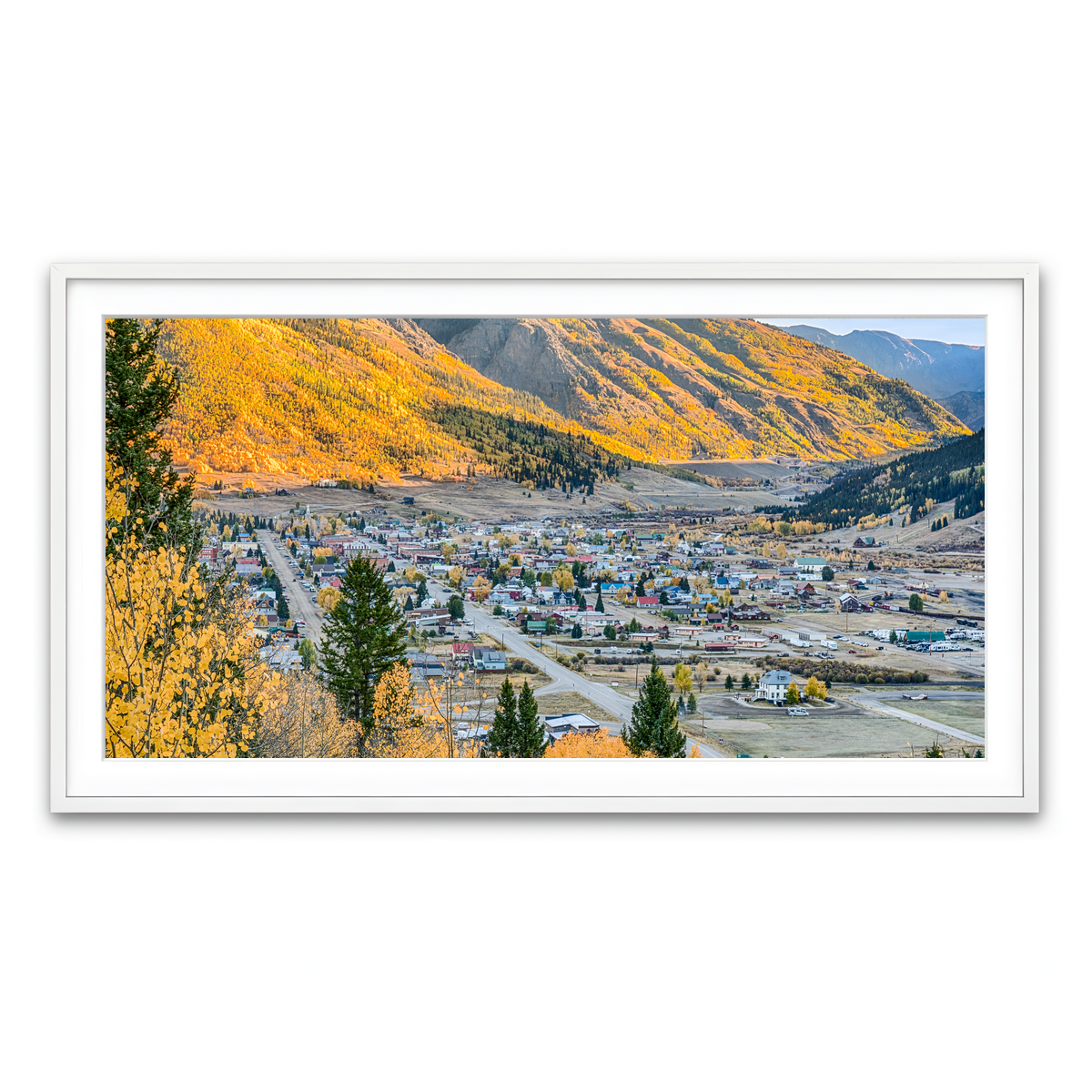 Framed Print 2x1 White