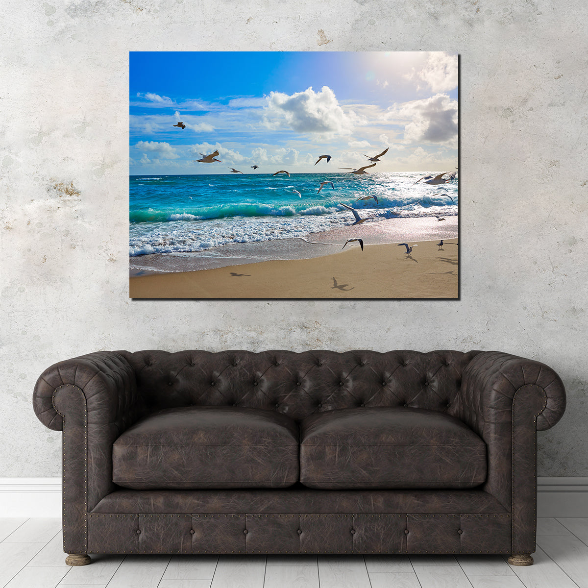 Singer Island Beach Seagulls Wall Art