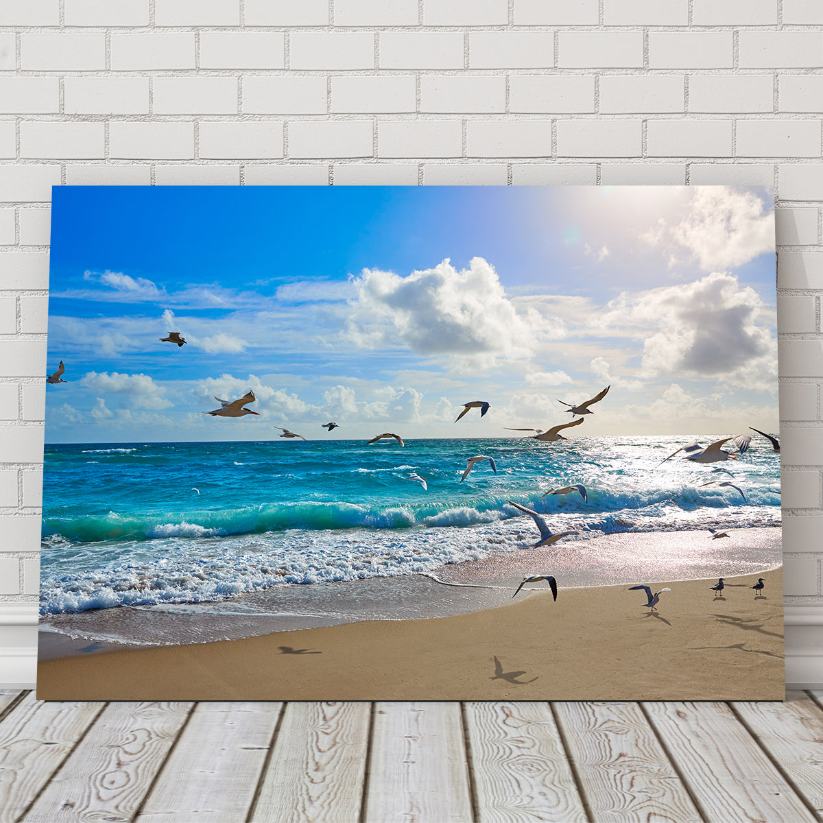 Singer Island Beach Seagulls Wall Art