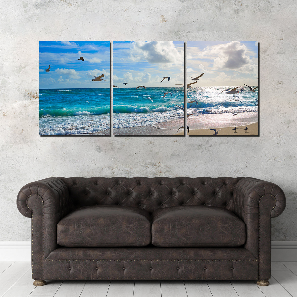Singer Island Beach Seagulls Wall Art