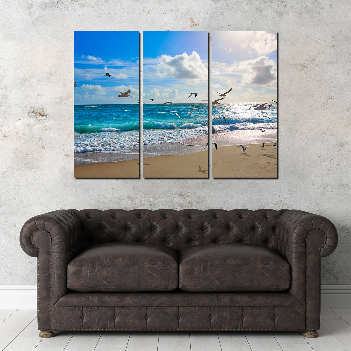 Singer Island Beach Seagulls Wall Art