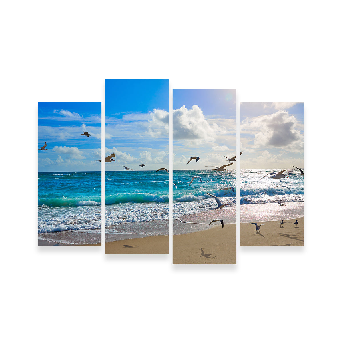 Singer Island Beach Seagulls Wall Art