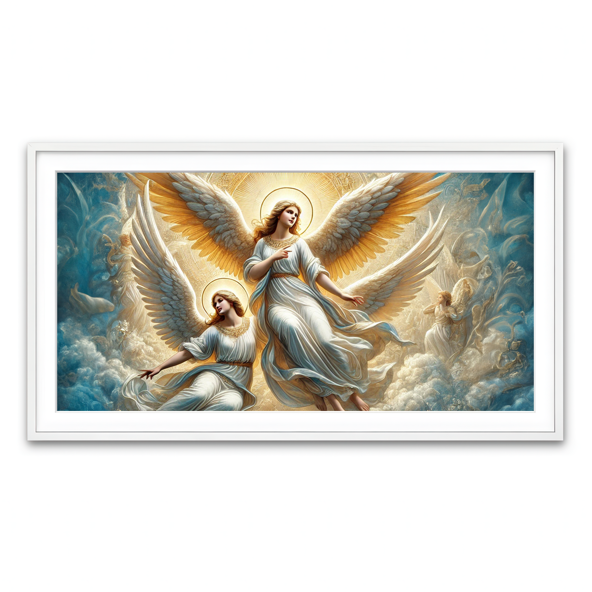 Framed Print 2x1 White