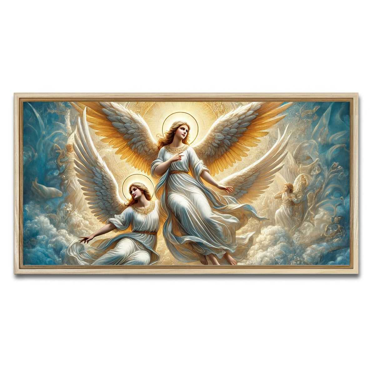 AUTO-MOCKUP WHITE | Singing Angels | 1 Piece | Natural Framed Canvas | group=2x1
