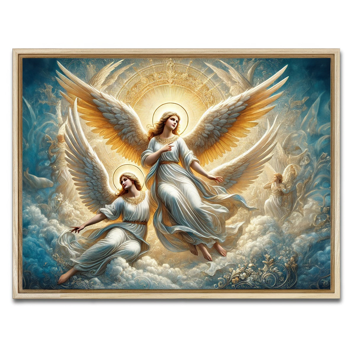 AUTO-MOCKUP WHITE | Singing Angels | 1 Piece | Natural Framed Canvas | group=4x3