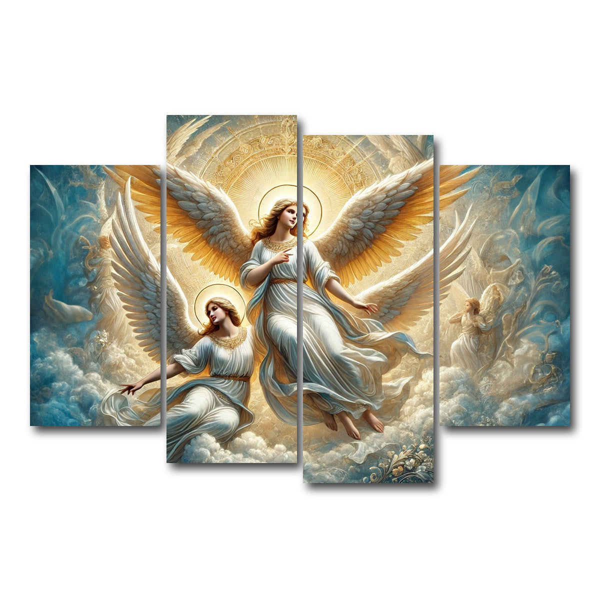 AUTO-MOCKUP WHITE | Singing Angels | 4 Piece | Gallery Wrap Canvas | group=4_short
