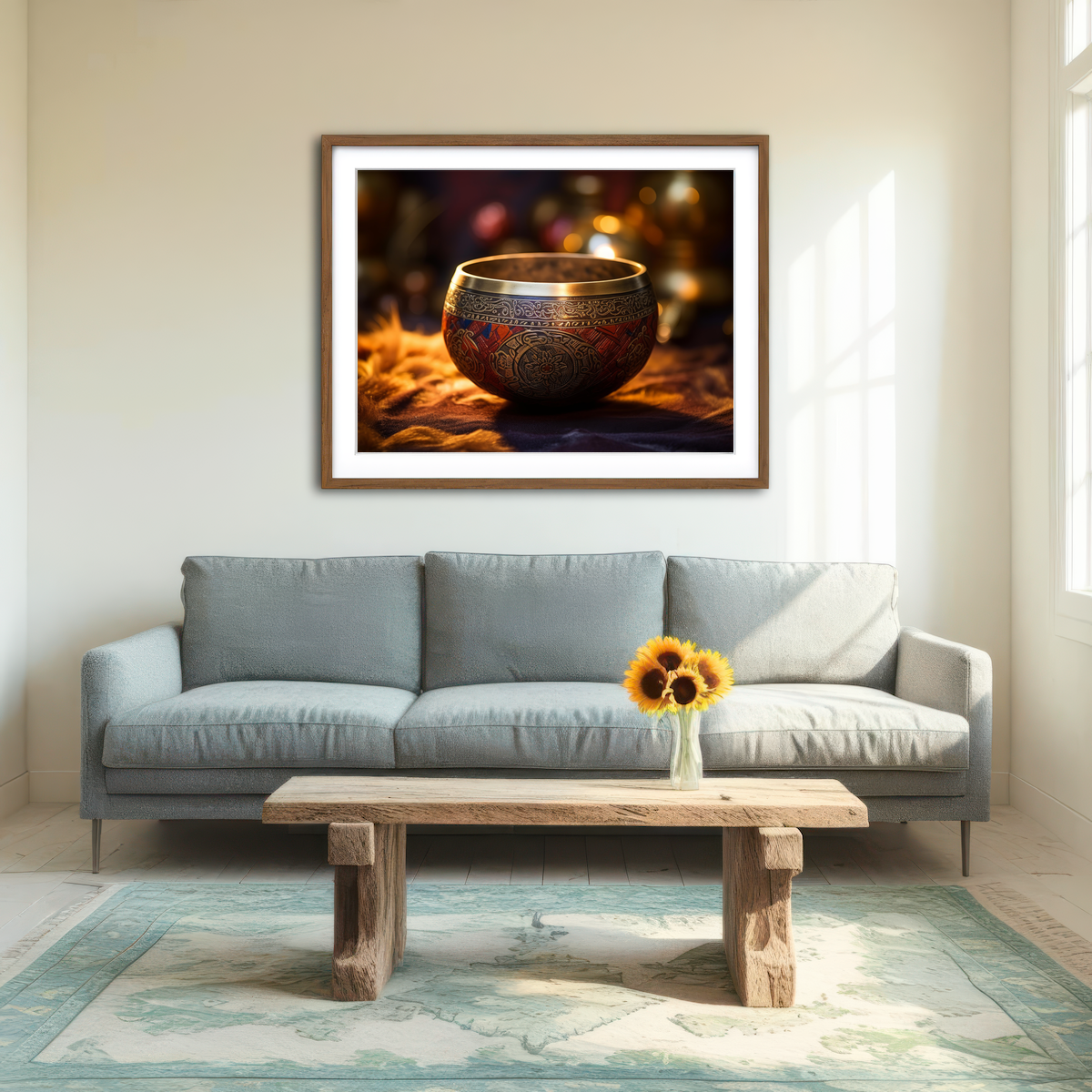 AUTO-MOCKUP ROOM | Singing Bowl Wall Art
