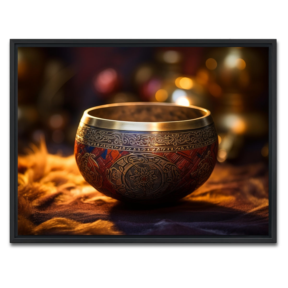 AUTO-MOCKUP WHITE | Singing bowl | 1 Piece | Black Framed Canvas | group=4x3