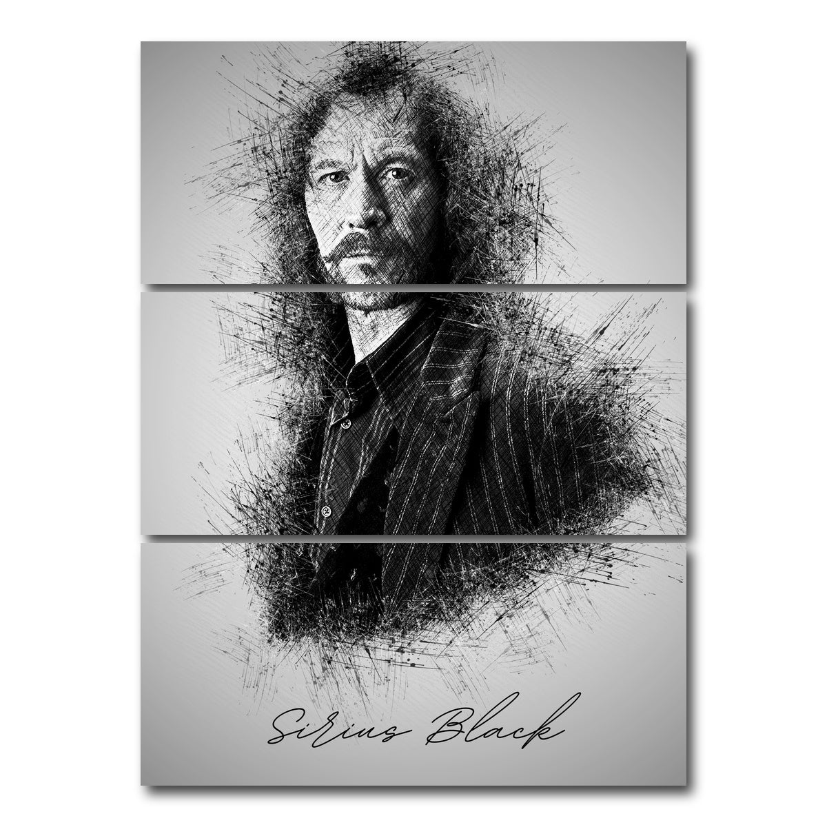 AUTO-MOCKUP WHITE | Sirius Black | 3 Piece | Gallery Wrap Canvas | group=8x18_stacked