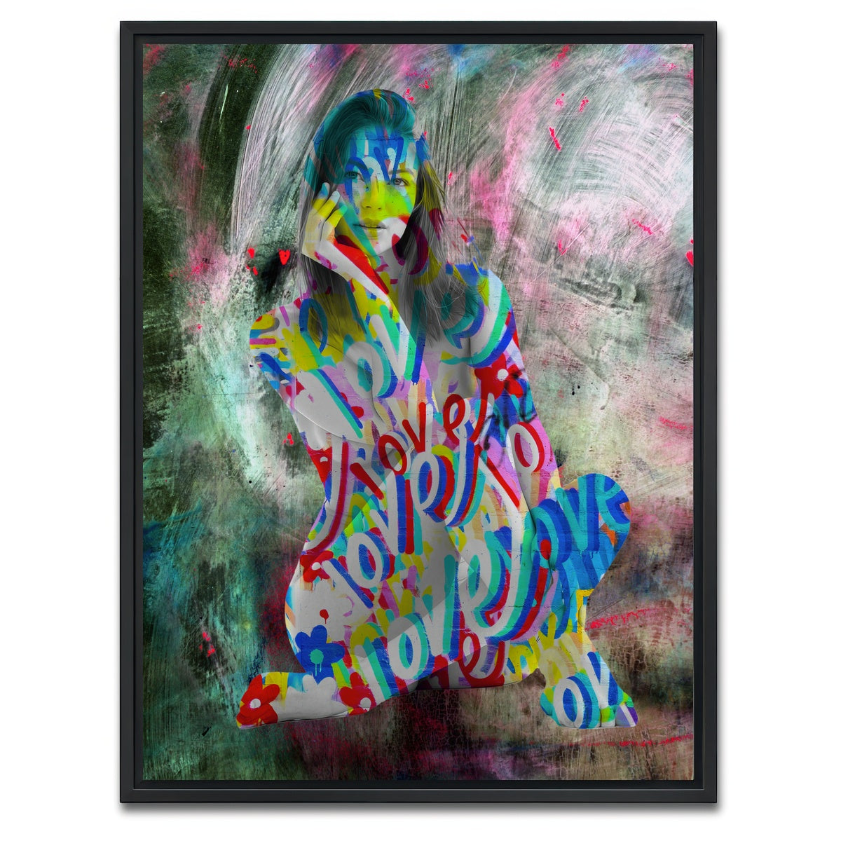 AUTO-MOCKUP WHITE | Sitting Venus | 1 Piece | Black Framed Canvas | group=3x4