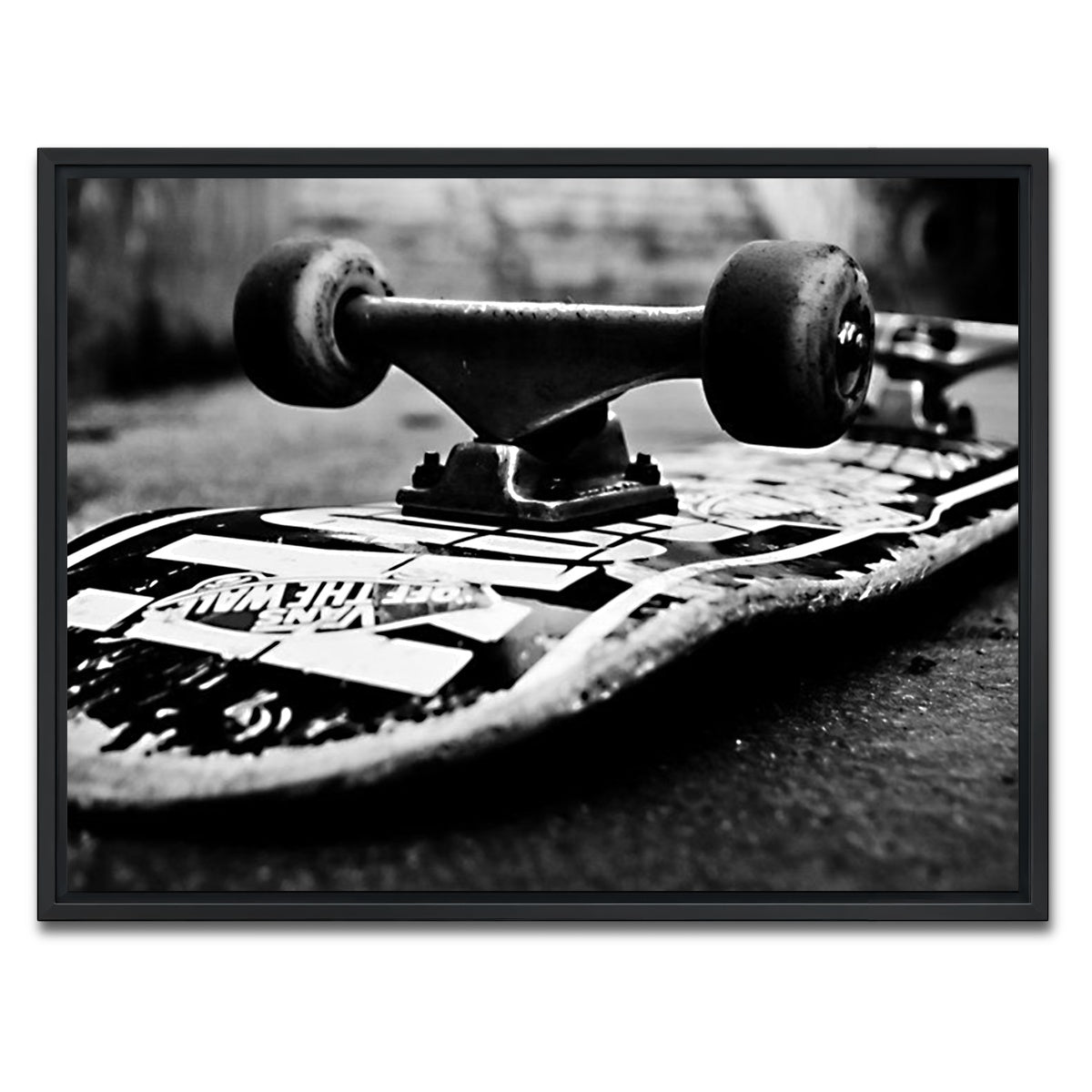 AUTO-MOCKUP WHITE | Skateboard | 1 Piece | Black Framed Canvas | group=4x3
