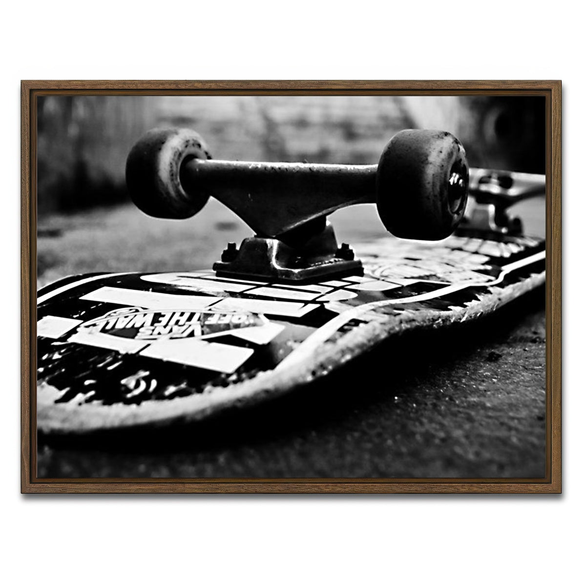 AUTO-MOCKUP WHITE | Skateboard | 1 Piece | Walnut Framed Canvas | group=4x3