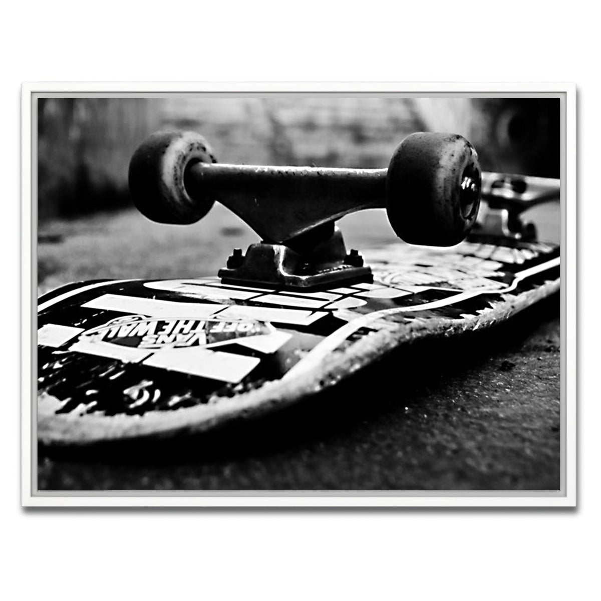 AUTO-MOCKUP WHITE | Skateboard | 1 Piece | White Framed Canvas | group=4x3