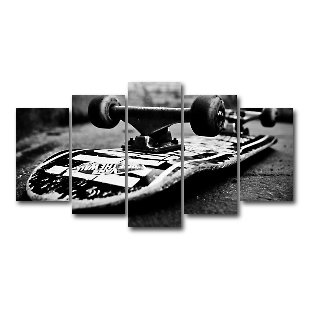 AUTO-MOCKUP WHITE | Skateboard | 5 Piece | Gallery Wrap Canvas | group=5_normal