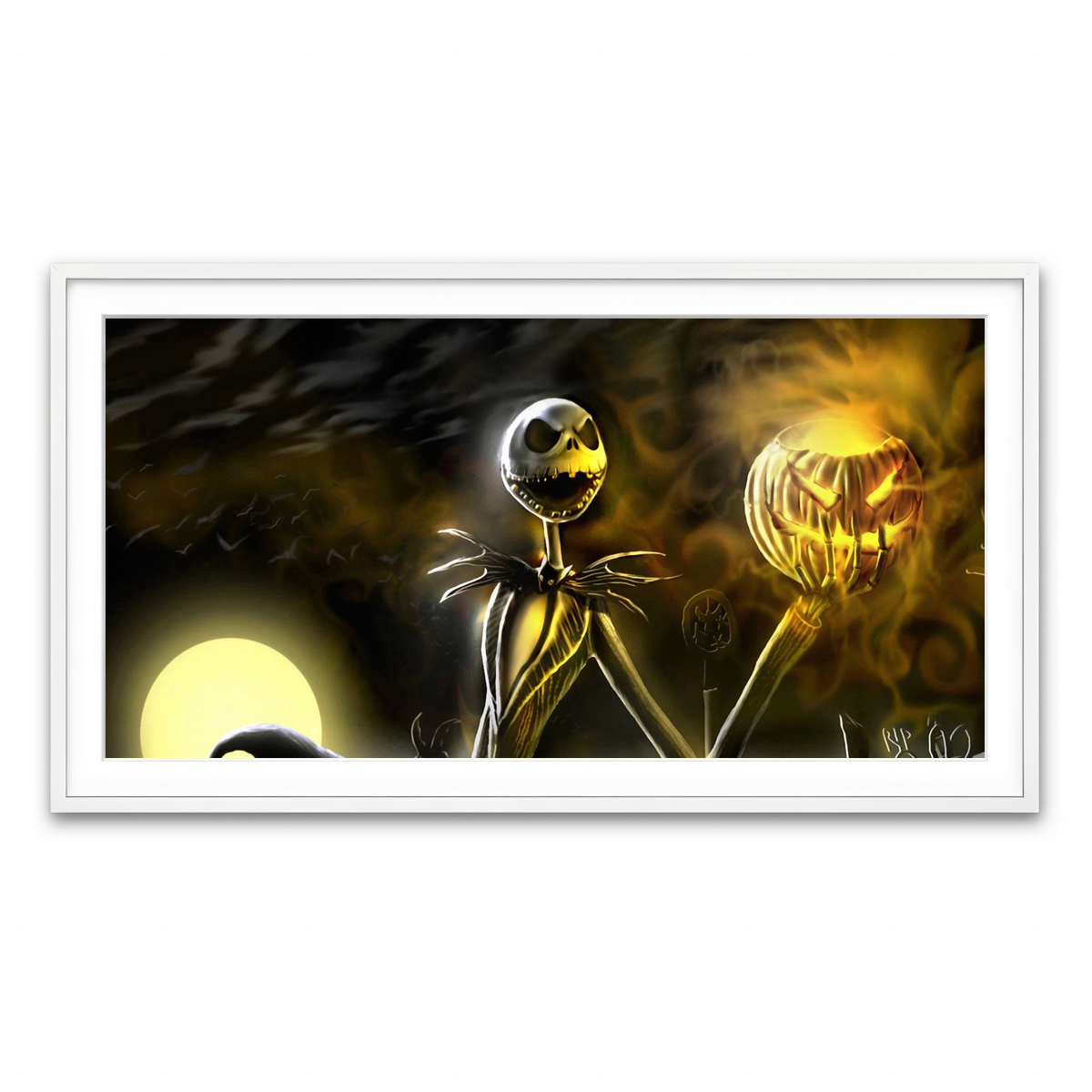 Framed Print 2x1 White