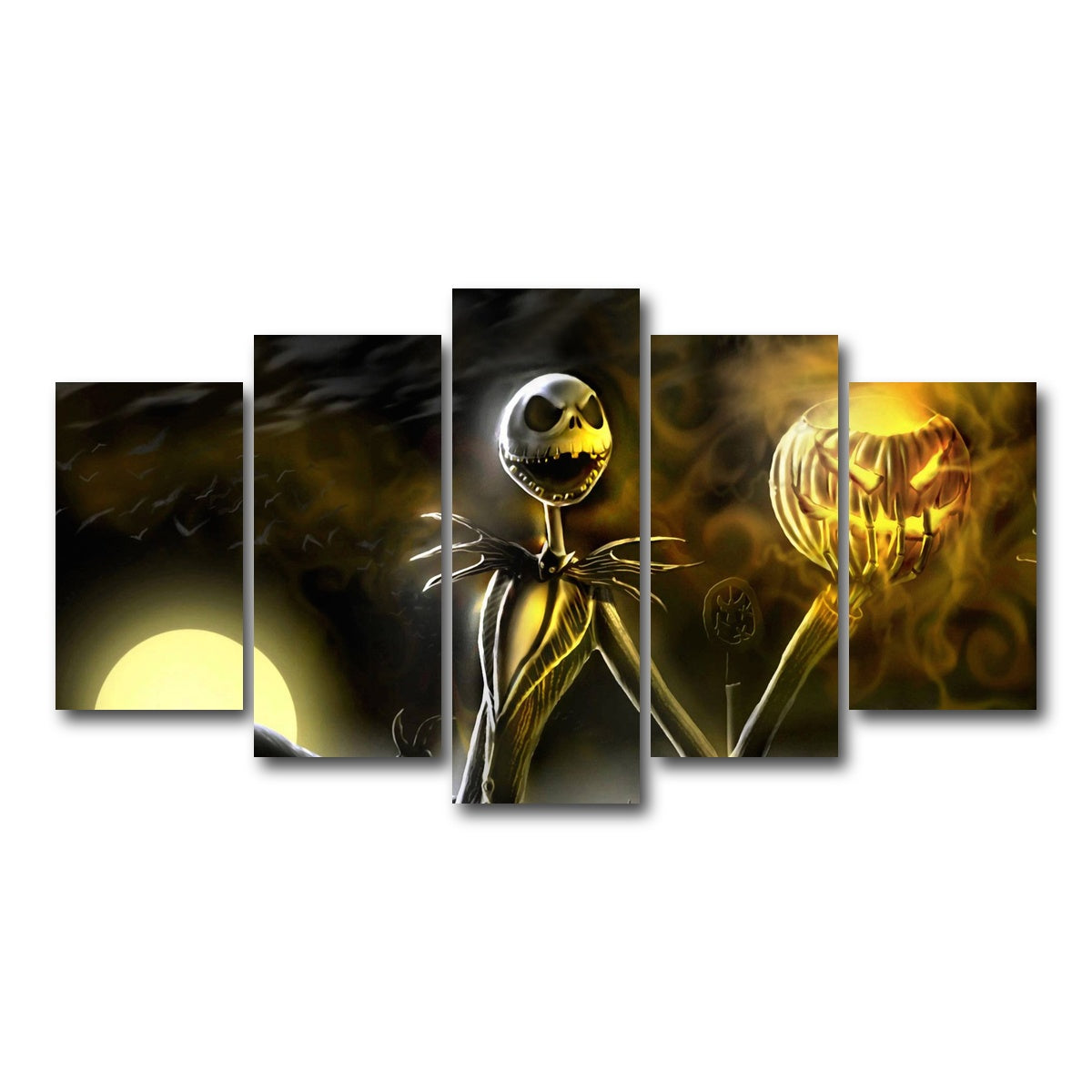 AUTO-MOCKUP WHITE | Skellington | 5 Piece | Gallery Wrap Canvas | group=5_normal