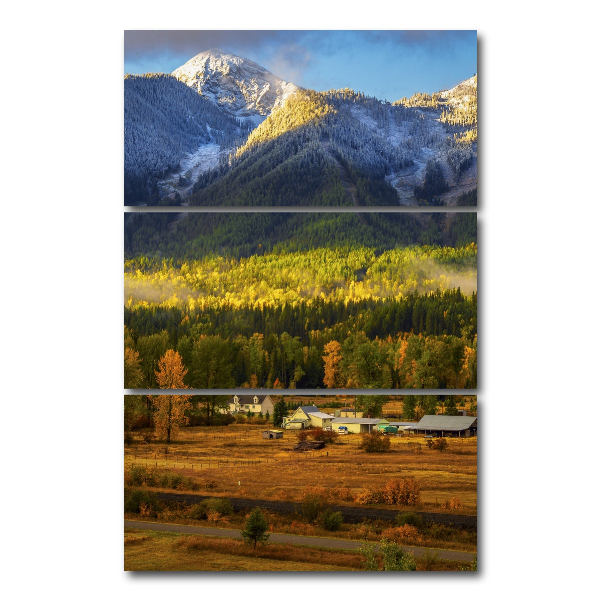 AUTO-MOCKUP WHITE | Ski Hill | 3 Piece | Gallery Wrap Canvas | group=12x24_stacked