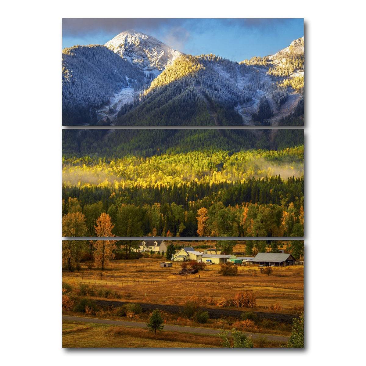 AUTO-MOCKUP WHITE | Ski Hill | 3 Piece | Gallery Wrap Canvas | group=8x18_stacked
