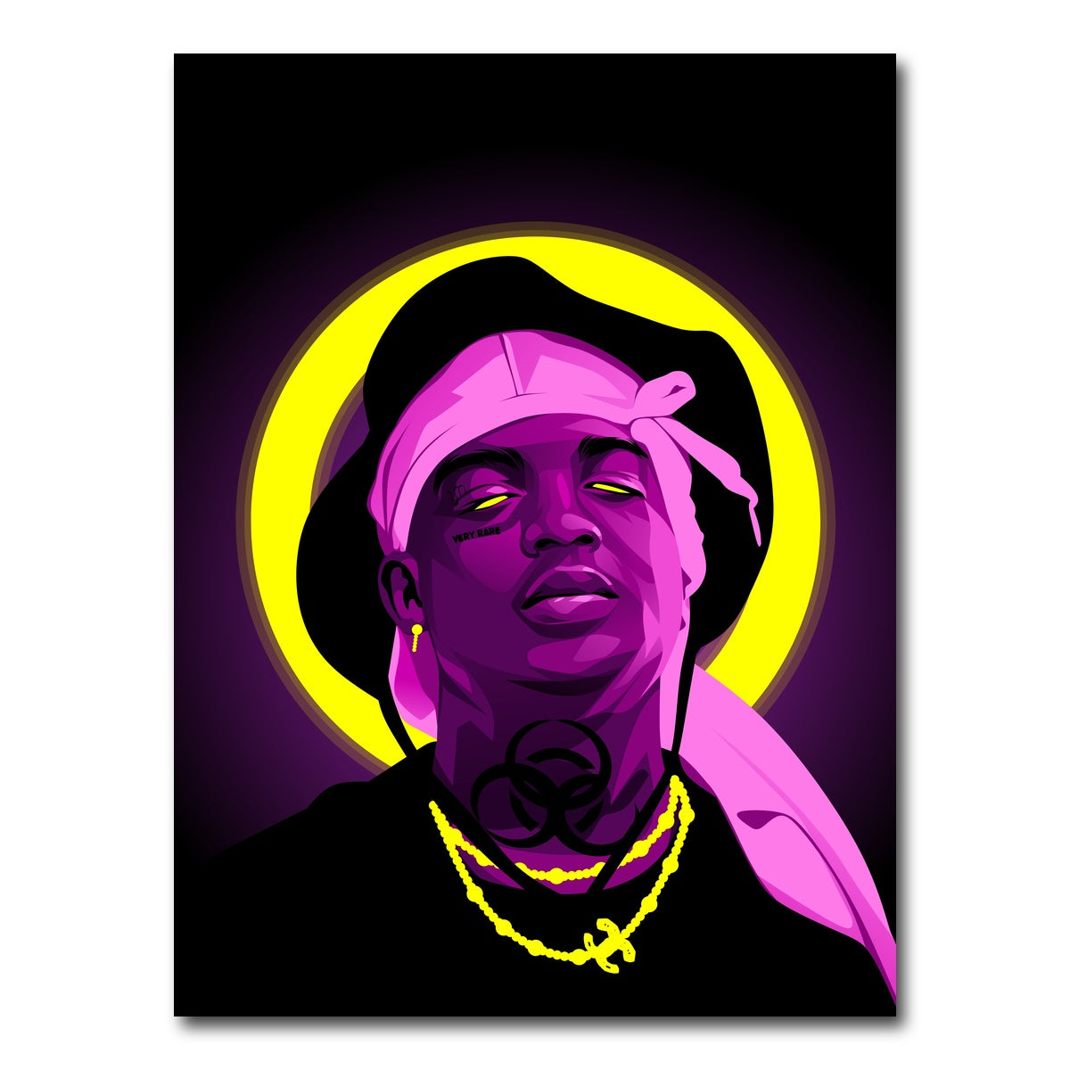 AUTO-MOCKUP WHITE | Ski Mask the Slump God | 1 Piece | Gallery Wrap Canvas | group=3x4