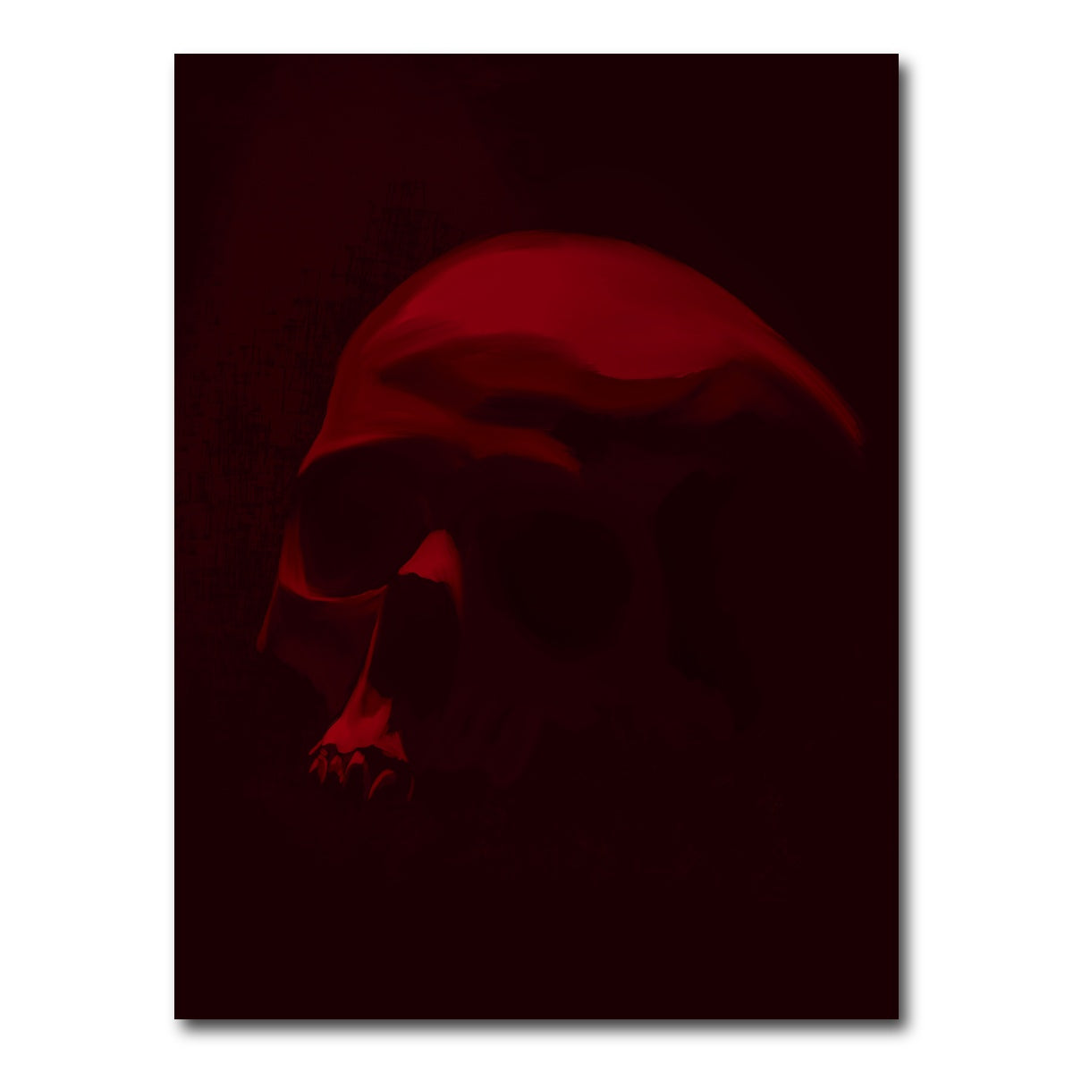 AUTO-MOCKUP WHITE | Skull Dark Red | 1 Piece | Gallery Wrap Canvas | group=3x4