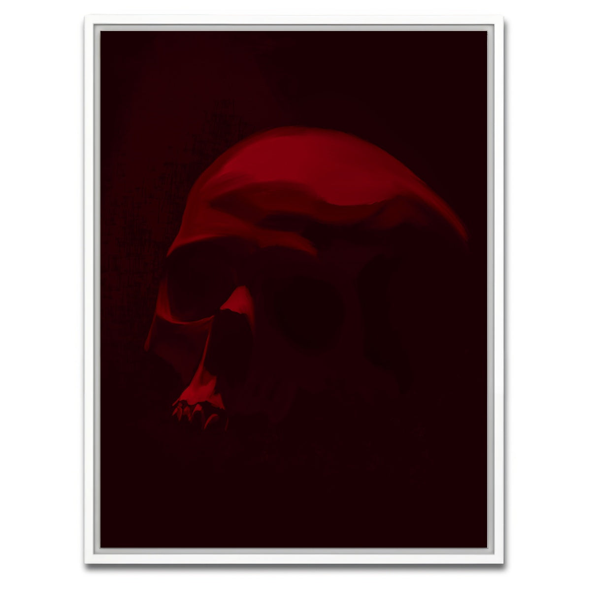 AUTO-MOCKUP WHITE | Skull Dark Red | 1 Piece | White Framed Canvas | group=3x4