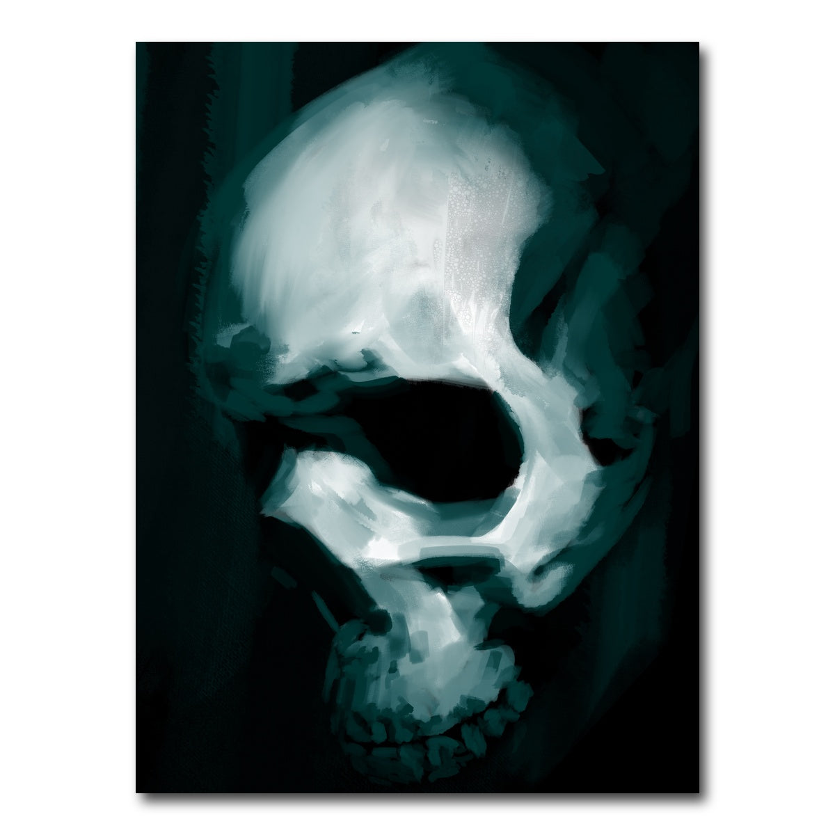 AUTO-MOCKUP WHITE | Skull In Profile | 1 Piece | Gallery Wrap Canvas | group=3x4