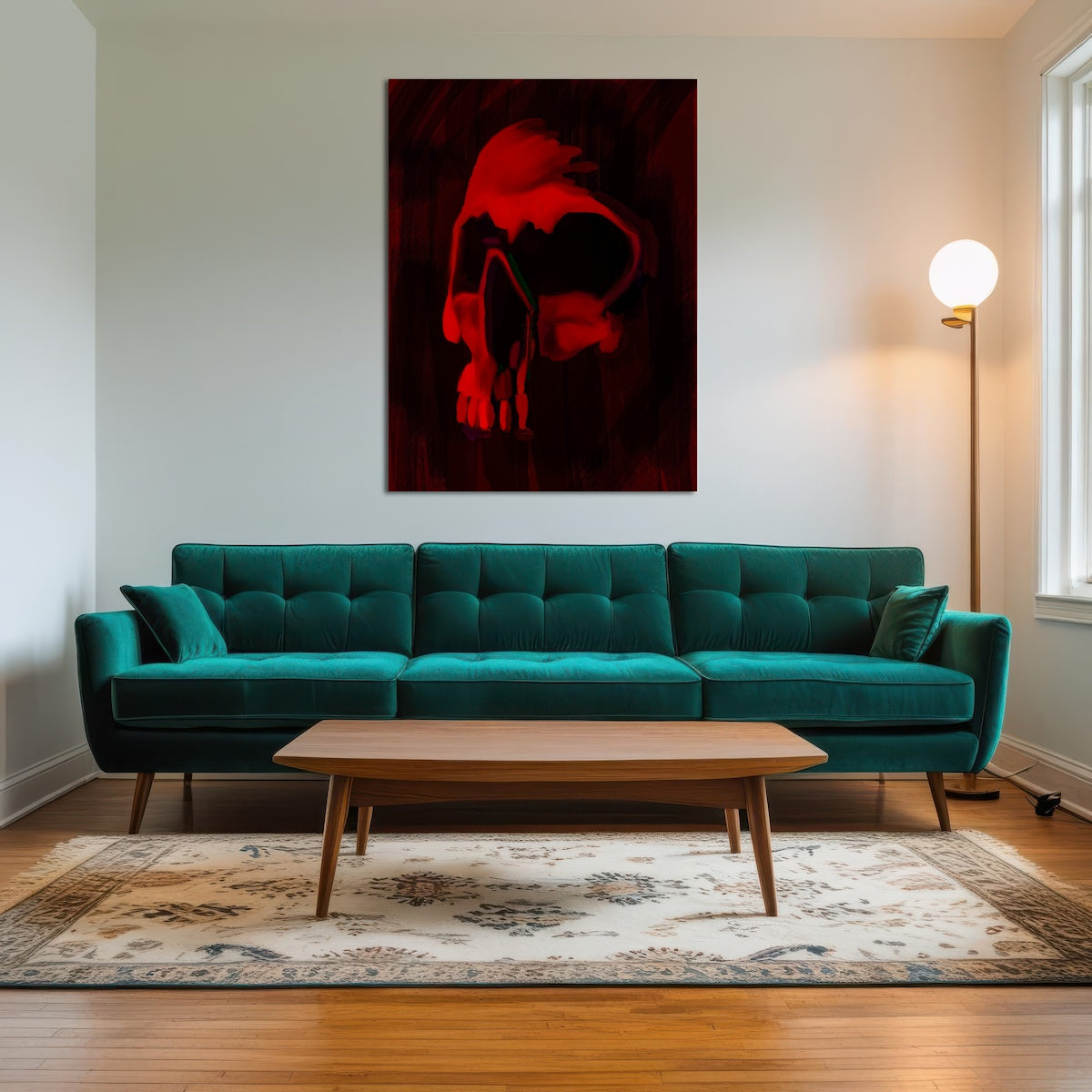 AUTO-MOCKUP ROOM | Skull Painted Red