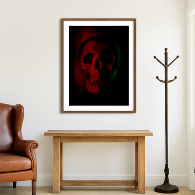 AUTO-MOCKUP ROOM | Skull Red Shade Wall Art
