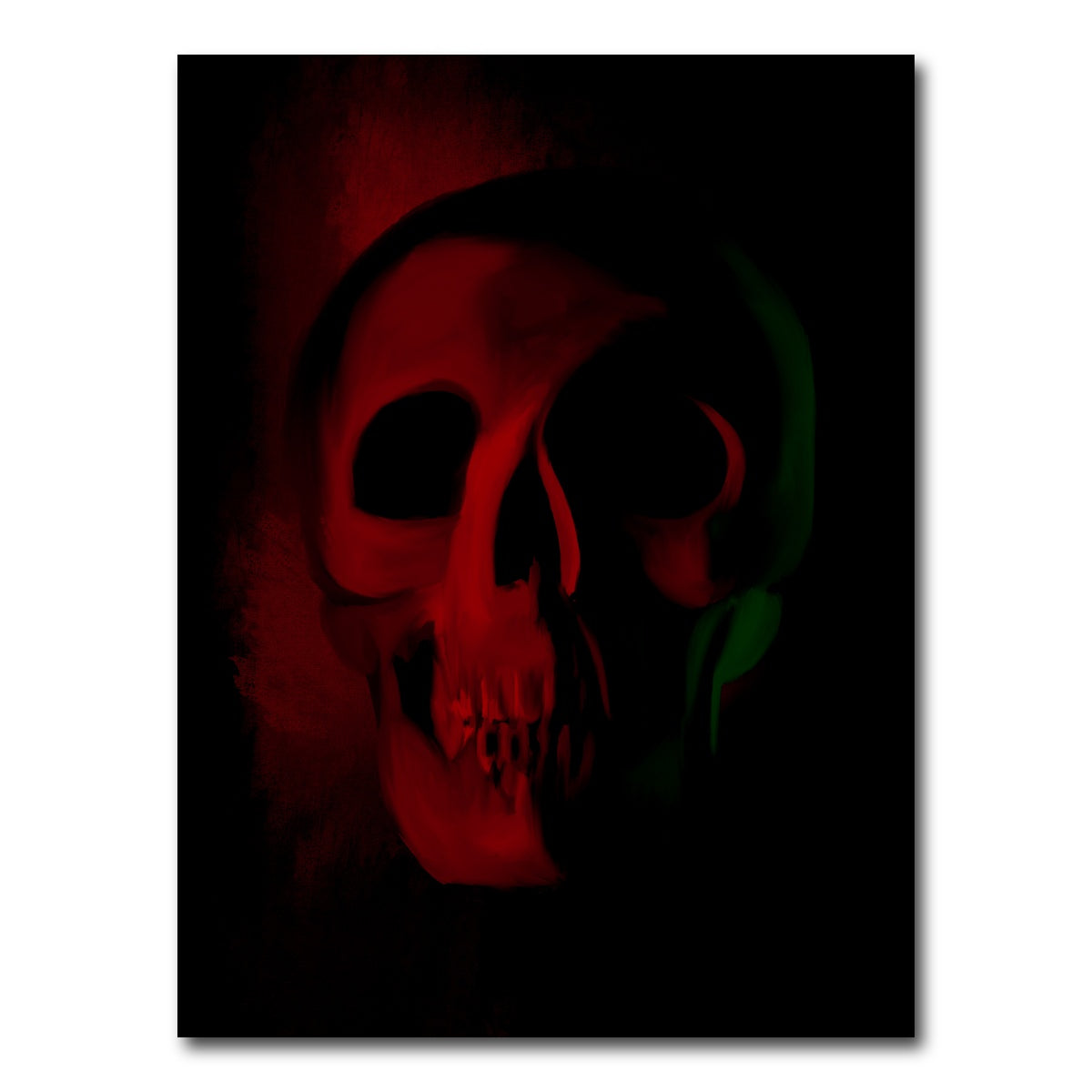 AUTO-MOCKUP WHITE | Skull Red Shade | 1 Piece | Gallery Wrap Canvas | group=3x4