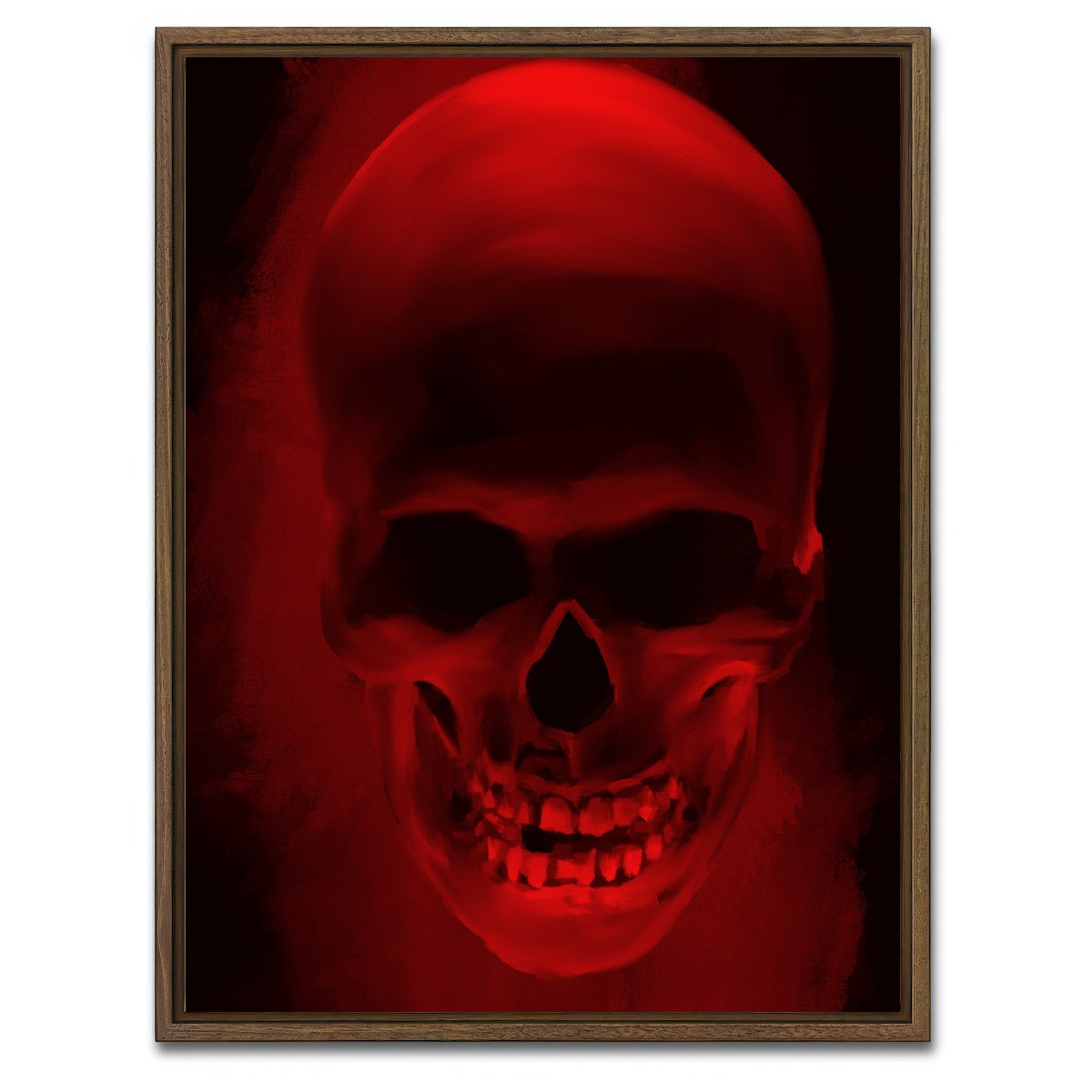 AUTO-MOCKUP WHITE | Skull Smile | 1 Piece | Walnut Framed Canvas | group=3x4