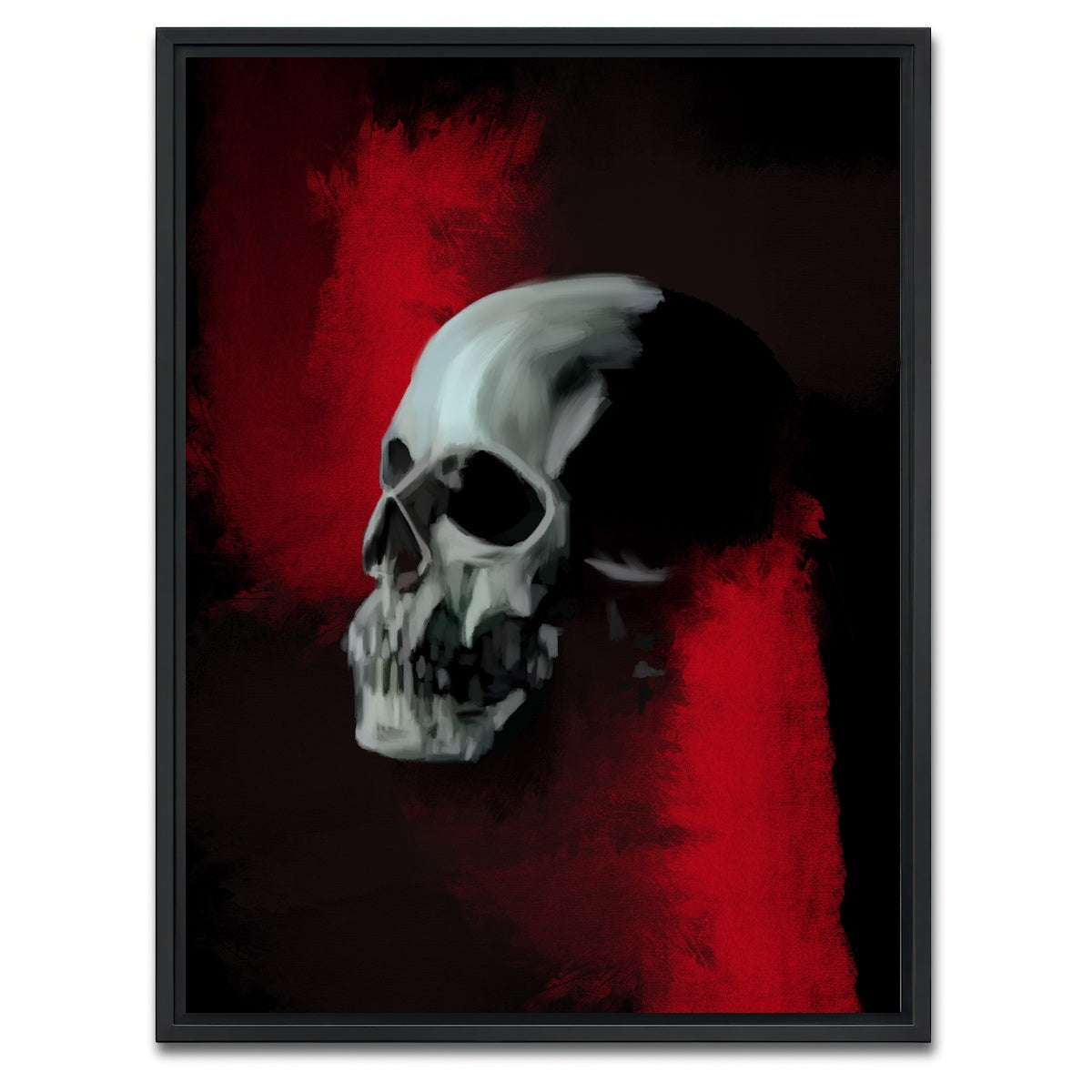 AUTO-MOCKUP WHITE | Skull Still Life | 1 Piece | Black Framed Canvas | group=3x4