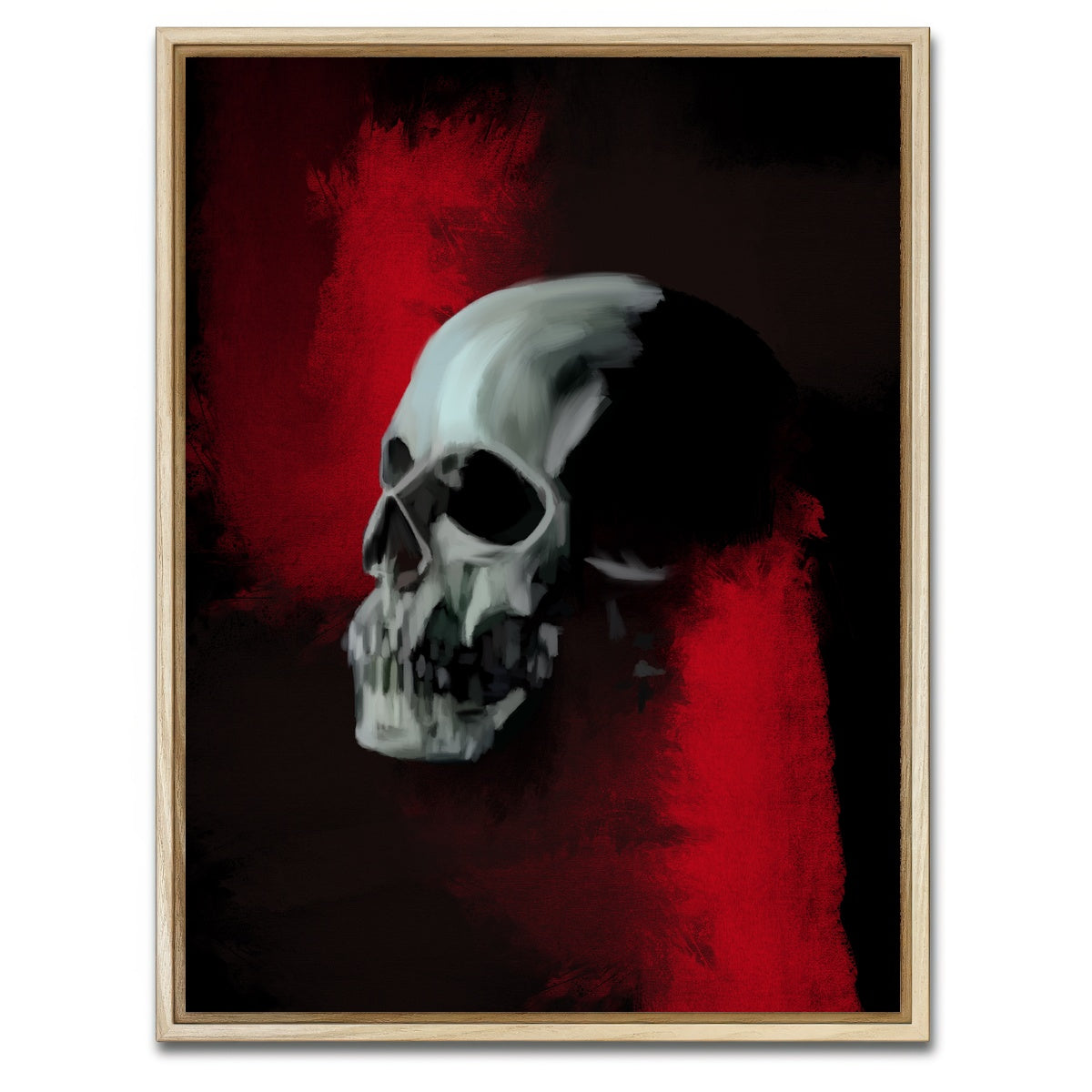 AUTO-MOCKUP WHITE | Skull Still Life | 1 Piece | Natural Framed Canvas | group=3x4