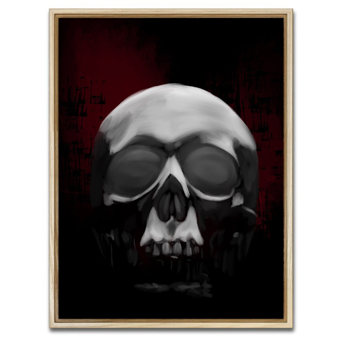 AUTO-MOCKUP WHITE | Skull White | 1 Piece | Natural Framed Canvas | group=3x4