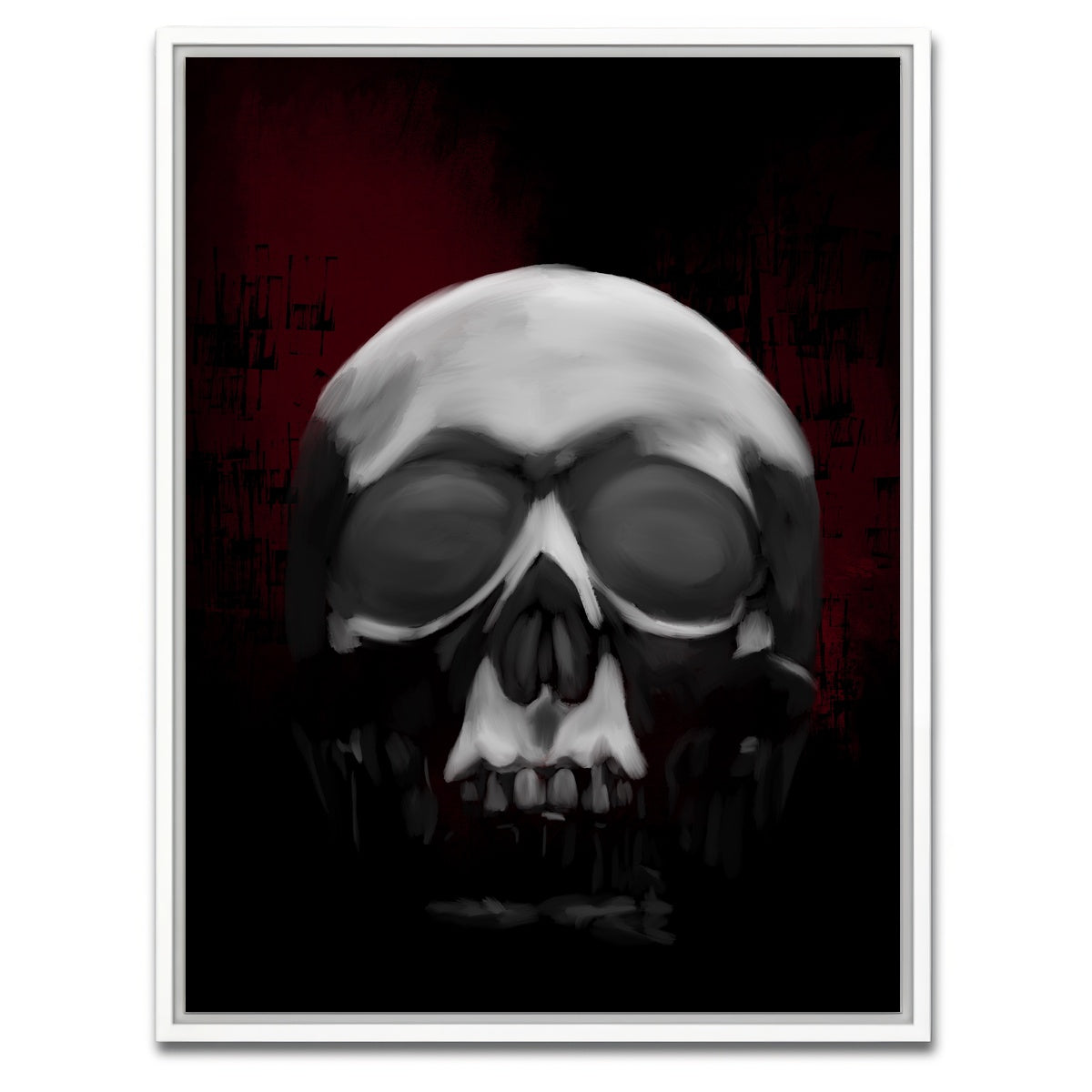 AUTO-MOCKUP WHITE | Skull White | 1 Piece | White Framed Canvas | group=3x4