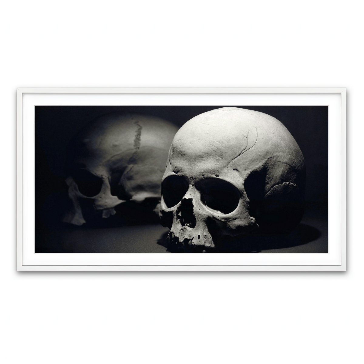 Framed Print 2x1 White