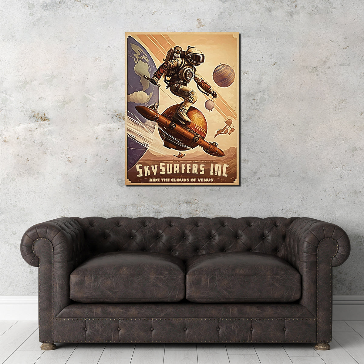 SkySurfers - Ride the Clouds of Venus Wall Art