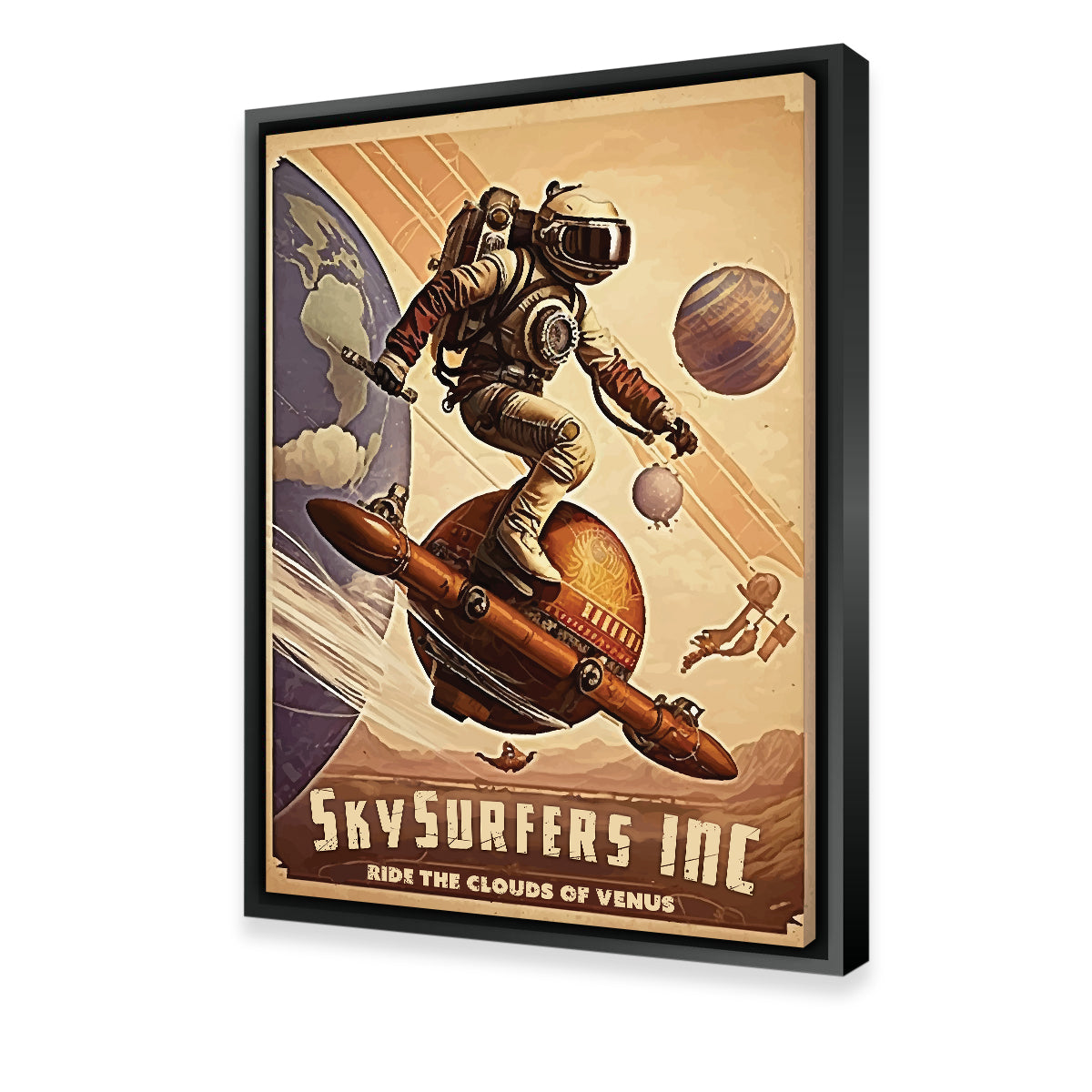 SkySurfers - Ride the Clouds of Venus Wall Art