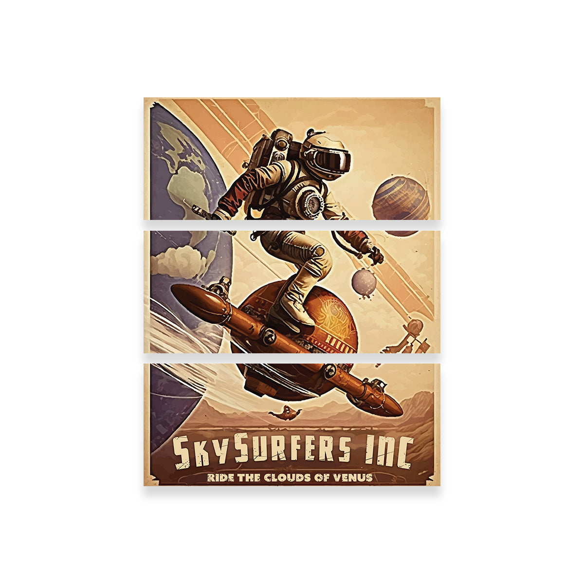 SkySurfers - Ride the Clouds of Venus Wall Art