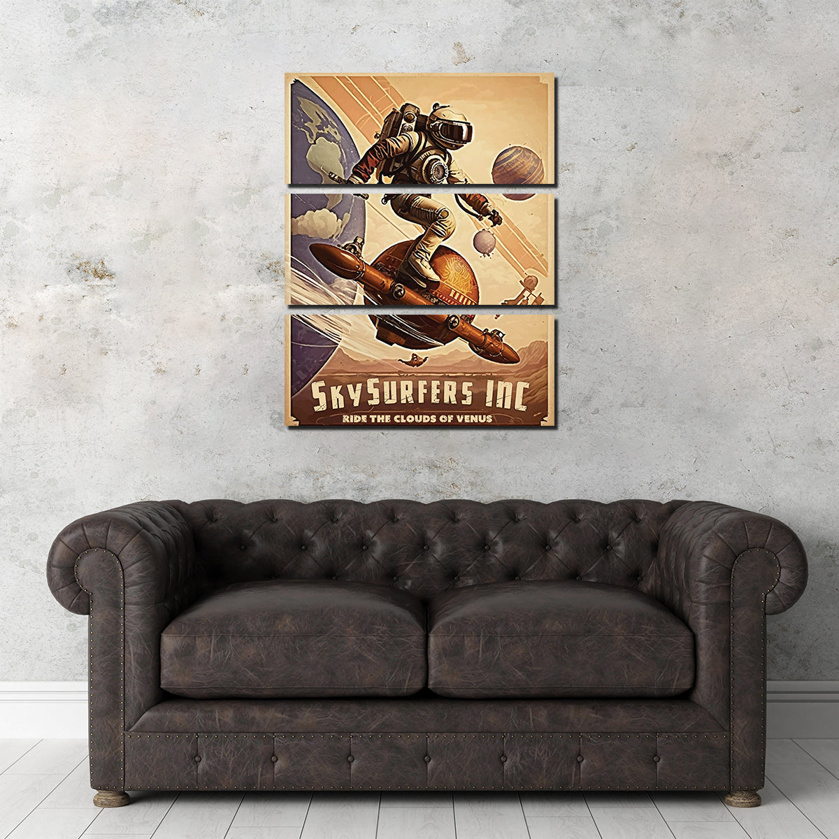 SkySurfers - Ride the Clouds of Venus Wall Art