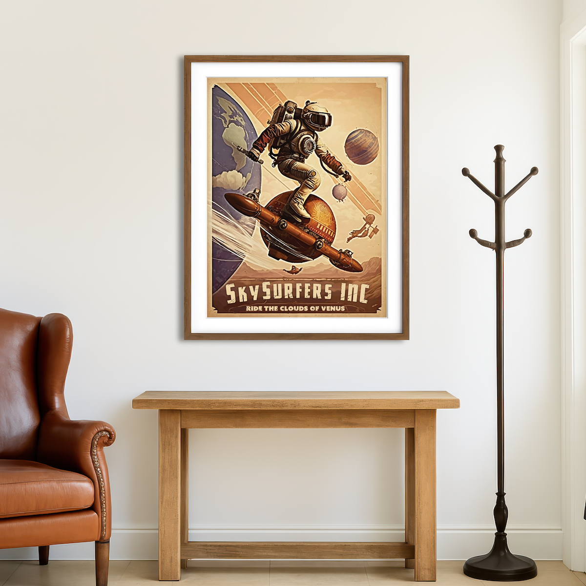 AUTO-MOCKUP ROOM | SkySurfers - Ride the Clouds of Venus Wall Art