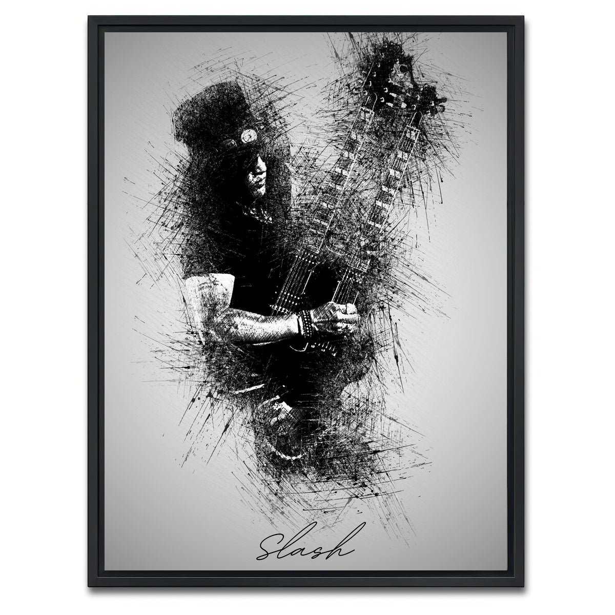 AUTO-MOCKUP WHITE | Slash Double Neck | 1 Piece | Black Framed Canvas | group=3x4