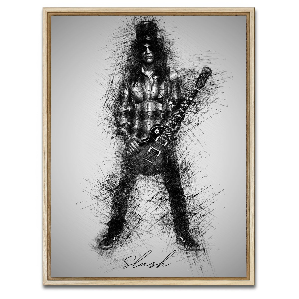 AUTO-MOCKUP WHITE | Slash Wearing Flannel | 1 Piece | Natural Framed Canvas | group=3x4