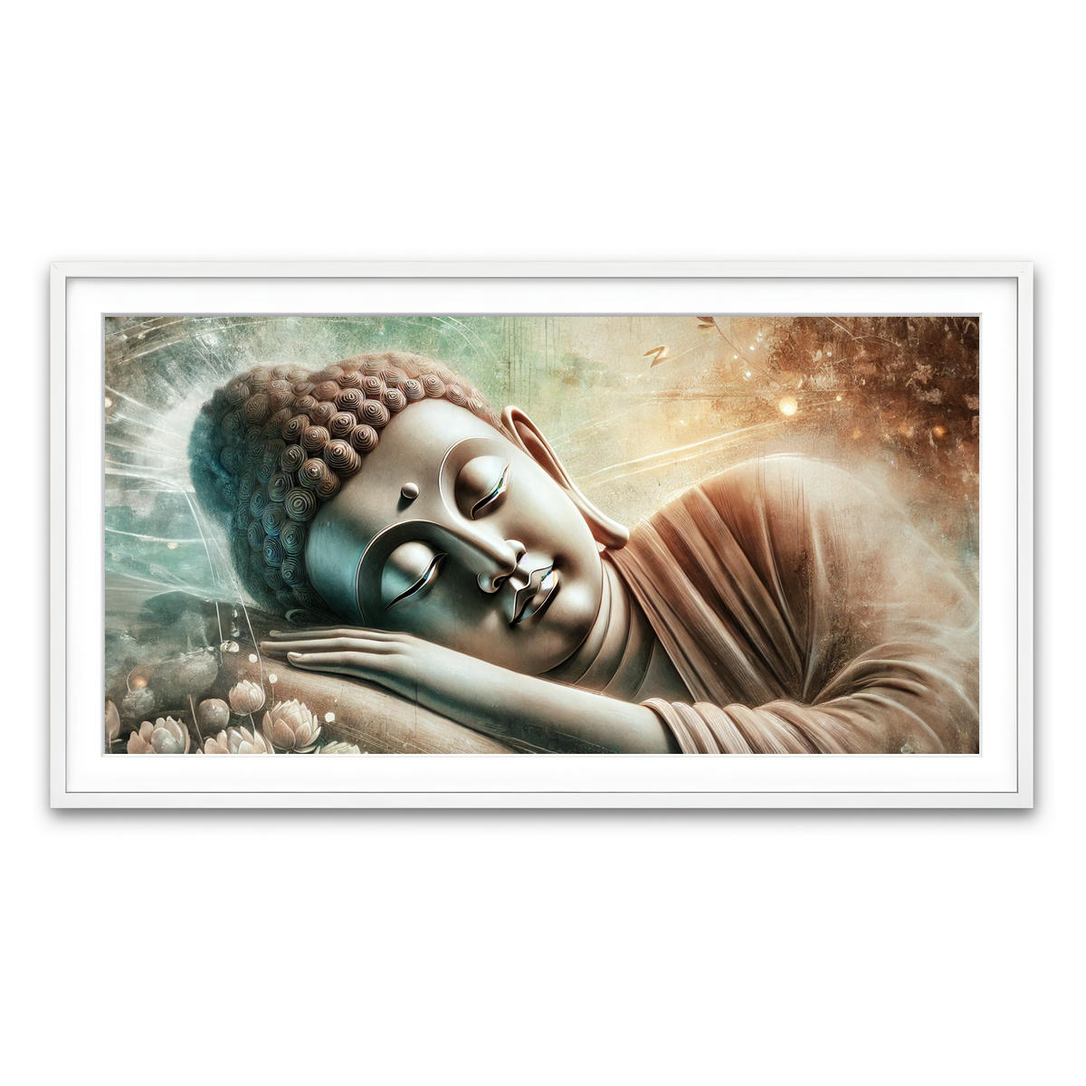 Framed Print 2x1 White