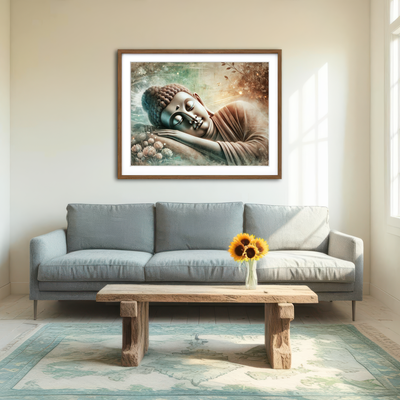 AUTO-MOCKUP ROOM | Sleeping Buddha Wall Art