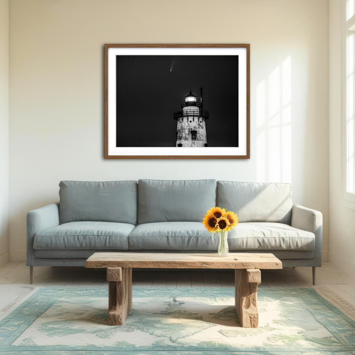 AUTO-MOCKUP ROOM | Sleepy Hollow Lighthouse Wall Art