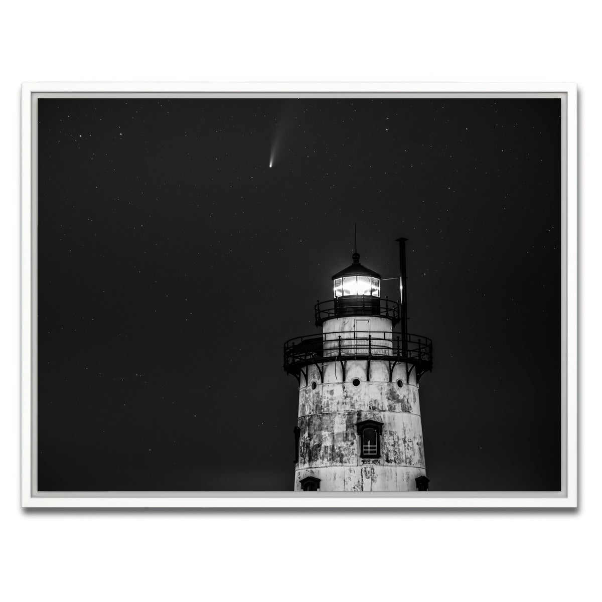 AUTO-MOCKUP WHITE | Sleepy Hollow Lighthouse | 1 Piece | White Framed Canvas | group=4x3