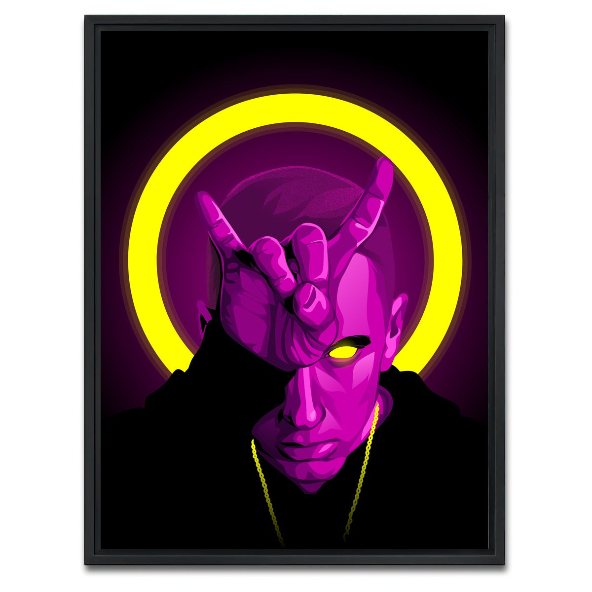 AUTO-MOCKUP WHITE | Slim Shady | 1 Piece | Black Framed Canvas | group=3x4