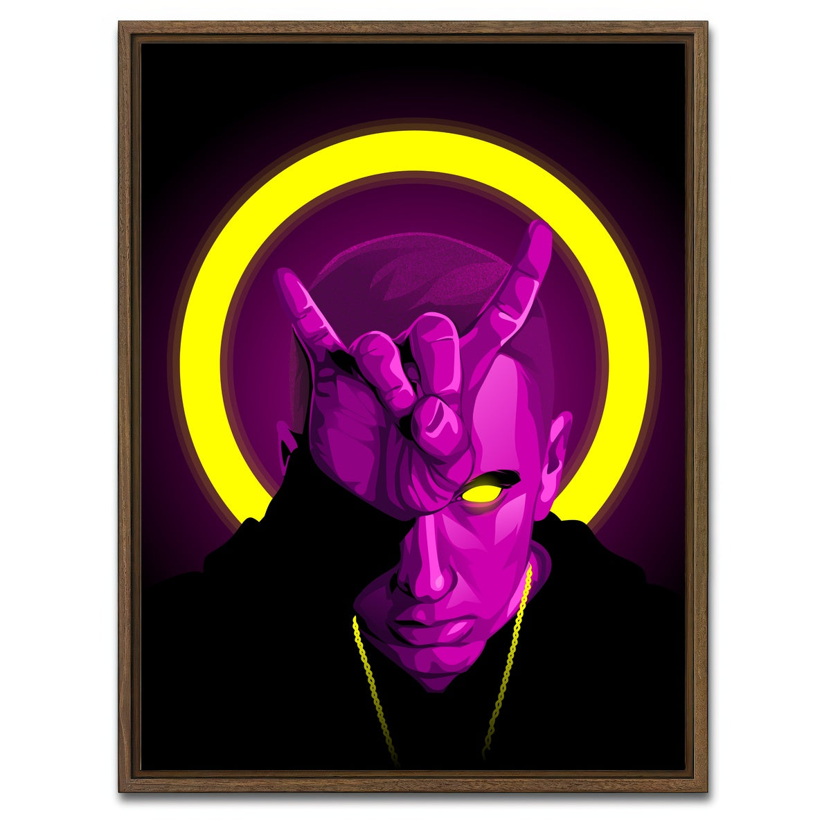 AUTO-MOCKUP WHITE | Slim Shady | 1 Piece | Walnut Framed Canvas | group=3x4